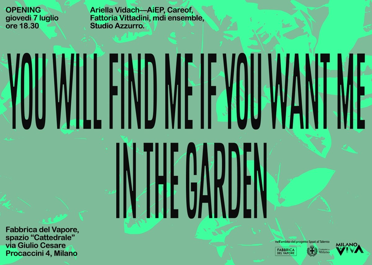 You will find me if you want me in the garden